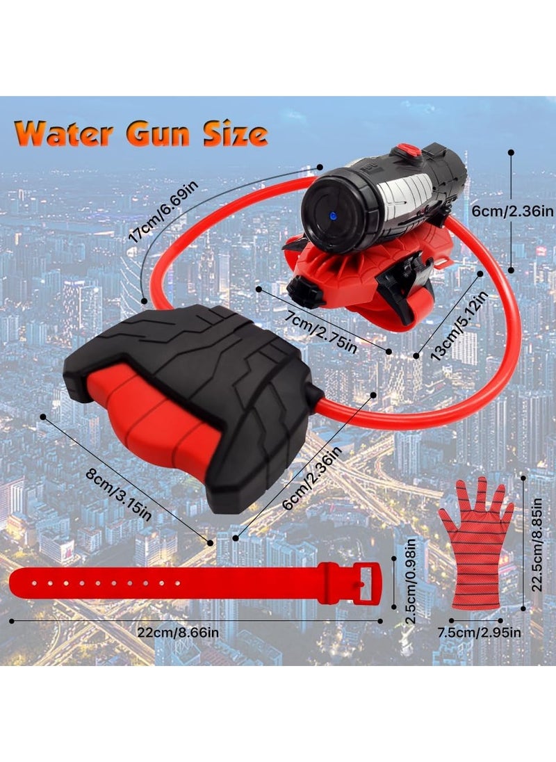 Chillspace 2 Pcs Water Guns Toy for Kids, Superhero Squirt Guns with Glove Summer Party Swimming Pool Beach Outdoor Water Fighting Toys for Kids  - Image 5