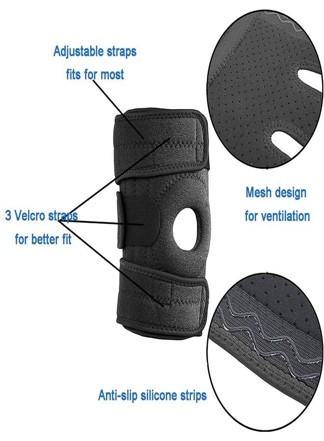Luwint Kids Youth Neoprene Knee Brace, Open Patella Stabilizer with Adjustable Straps Knee Pads Support for Arthritis, ACL, Relieves Pain, Basketball, Sports, 1 Piece - Image 4