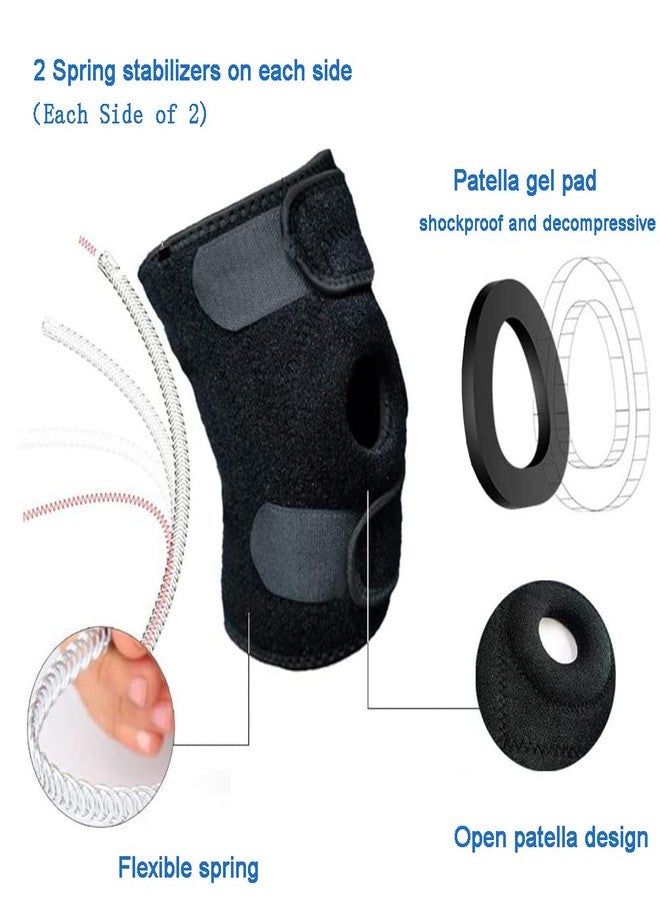 Luwint Kids Youth Neoprene Knee Brace, Open Patella Stabilizer with Adjustable Straps Knee Pads Support for Arthritis, ACL, Relieves Pain, Basketball, Sports, 1 Piece - Image 3