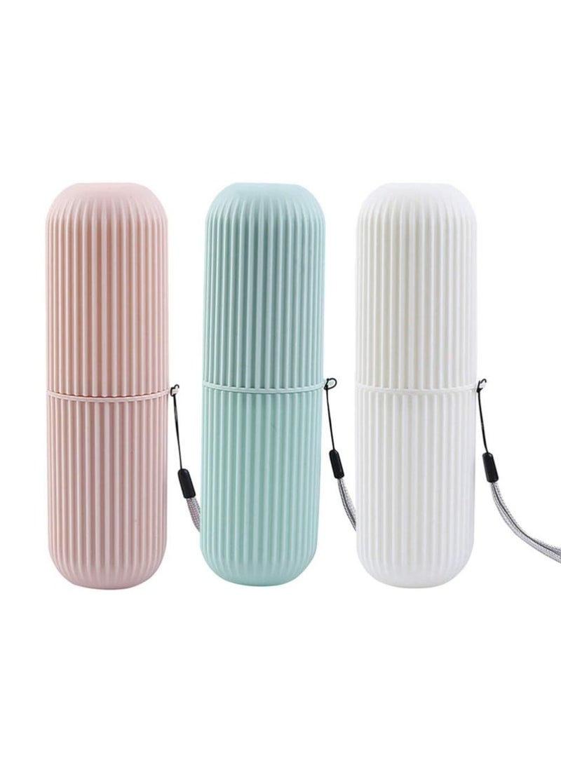 3Pcs Travel Toothbrush Holder - Portable Case Container for Toothbrush & Toothpaste, Ideal for Travel & Camping  - Image 1