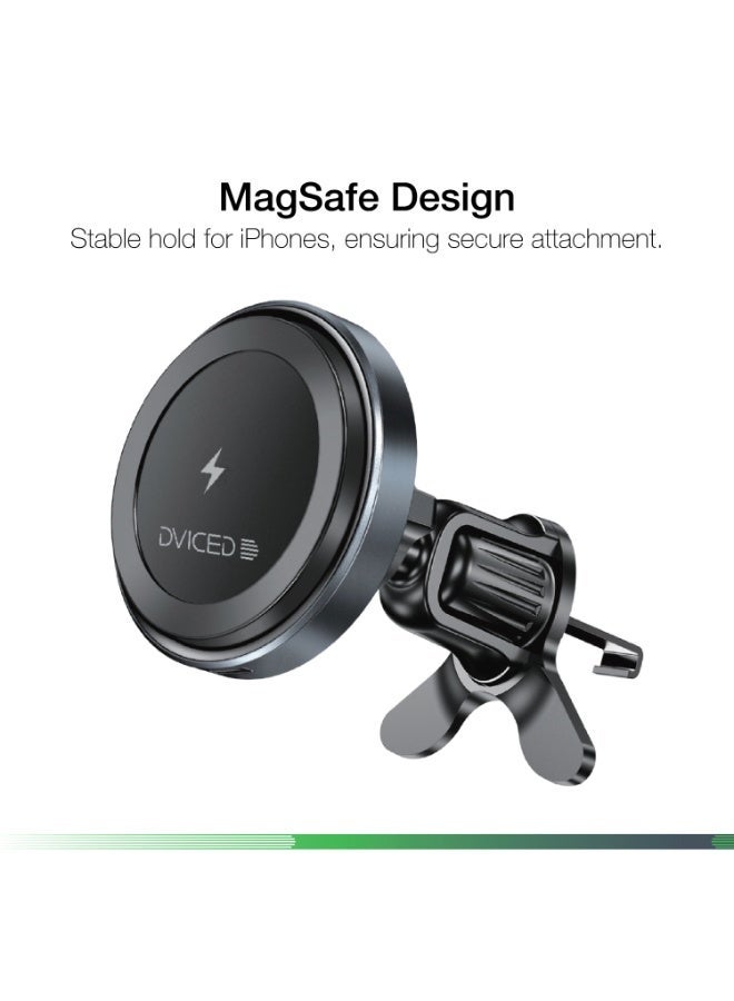 DVICED Magsafe wireless car mount charger 15W - Black - Image 2