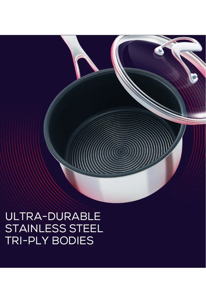 Circulon 4-Piece SteelShield Non-Stick Stainless Steel Saucepan Set With Lids  - Image 5