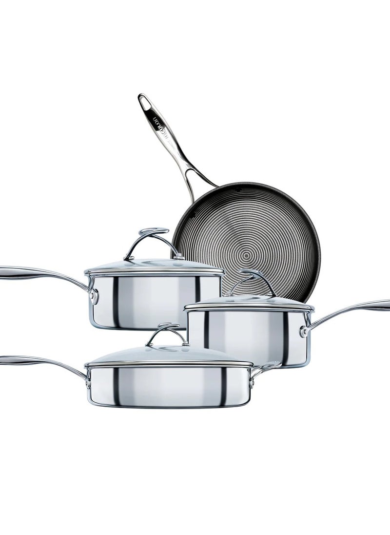 Circulon 4-Piece SteelShield Non-Stick Stainless Steel Saucepan Set With Lids  - Image 1