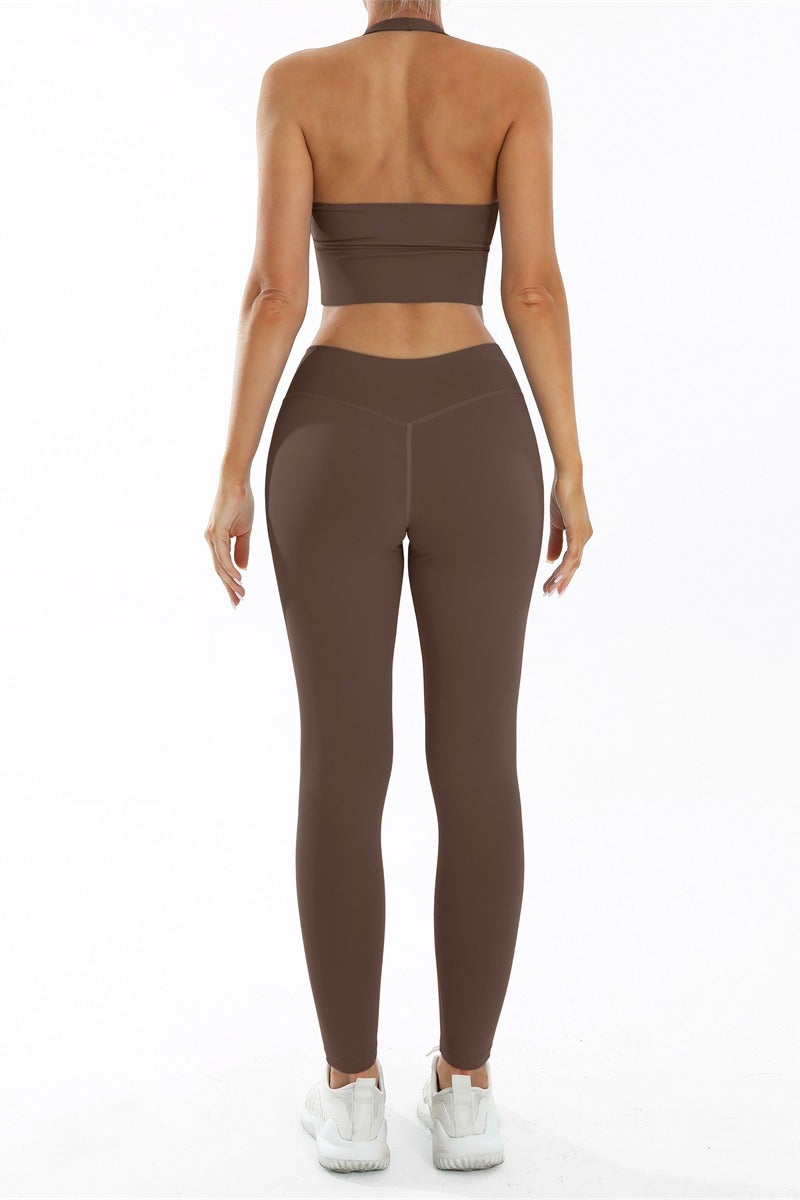 عام اليوغا مجموعة للنساء الصالة الرياضية طماق الرسن الرياضة حمالات الصدر 2 قطعة الصالة الرياضية وتتسابق تجريب دعوى رياضية - Image 3