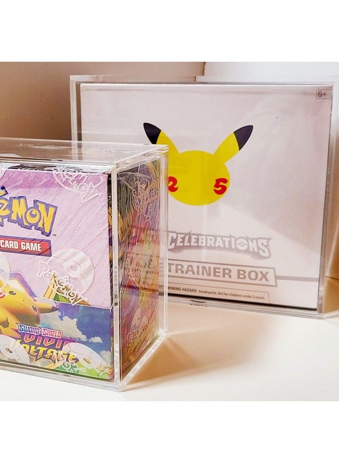 EVORETRO Clear Acrylic Display Case Compatible For Pokemon Elite Trainer Box Uv Resistant Pokemon Etb Protective Case With Sliding Lid(4.0Mm Pack Of 1) - Image 5