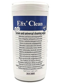 ECS ECS Elix Clean Screen And Universal Cleaning Wipes, surfaces, keyboards, telephone, copier, mouse, printer, mobile phone moist No fleece  - Image 1