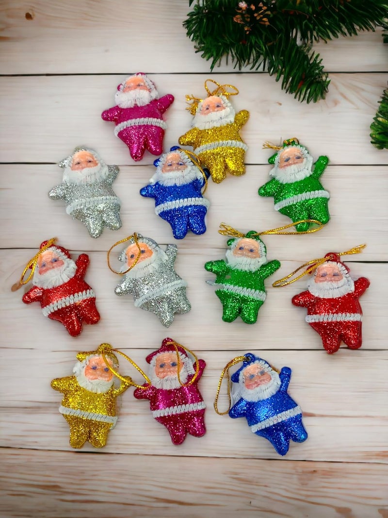 Evisha 28 Bulb Rice Light Fairy Light 3 Feet Long Artificial Christmas Tree and 25 Pcs Hanging XMass Christmas Decoration - Image 4