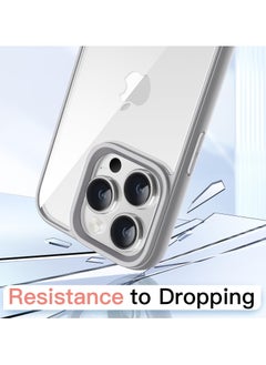 Generic Case for iPhone 16 Pro Max 6.9-Inch, Shockproof Phone Bumper Cover, Solid Color Matte TPU Frame, Anti-Scratch Clear Back (Titanium)  - Image 4