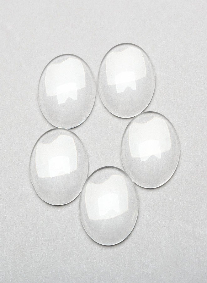 Dophee Glass Cabochons Dome Tiles, 30PCS 18mm, Thickness 4.5mm, Clear Round Flat Back Dome Cabochons Set for DIY Craft Photo Charms, Cameo Pendants, Rings, Necklace and Jewelry Making - Image 2