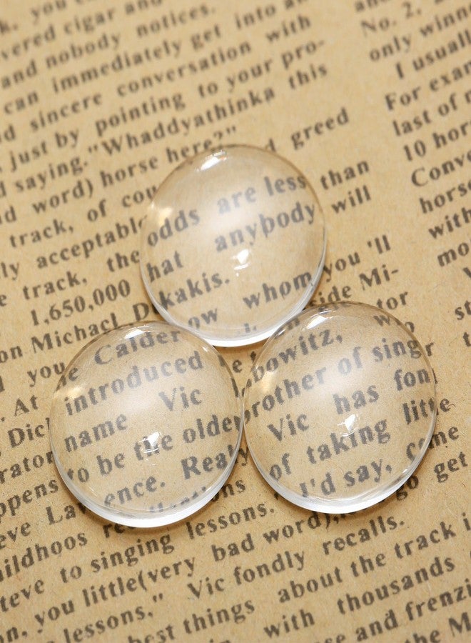 Dophee Glass Cabochons Dome Tiles, 30PCS 18mm, Thickness 4.5mm, Clear Round Flat Back Dome Cabochons Set for DIY Craft Photo Charms, Cameo Pendants, Rings, Necklace and Jewelry Making - Image 4