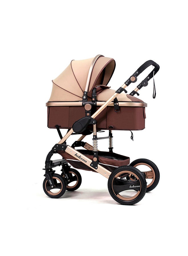 belecoo 6 Khaki - 3 In 1 Classic Pram - Image 1