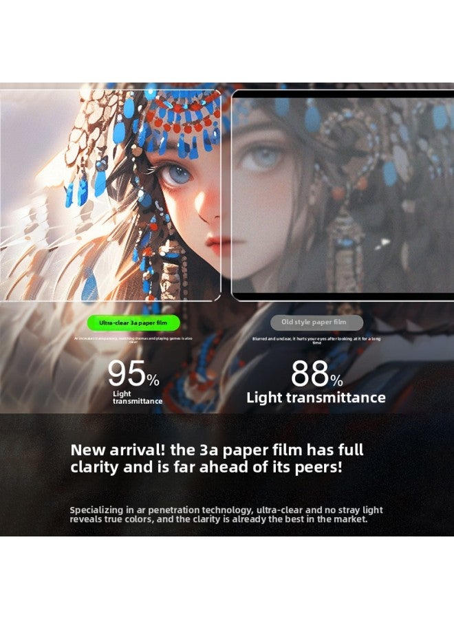 For Flat Panel For Huawei 3A Paper Film MatepadPro Handwriting Painting AIR Protective Film Matepad11 Anti-Slip-Color:1 Piece Of 3a Type Paper Film 【clear And Translucent √ Real Writing Feel】 Comes - Image 4