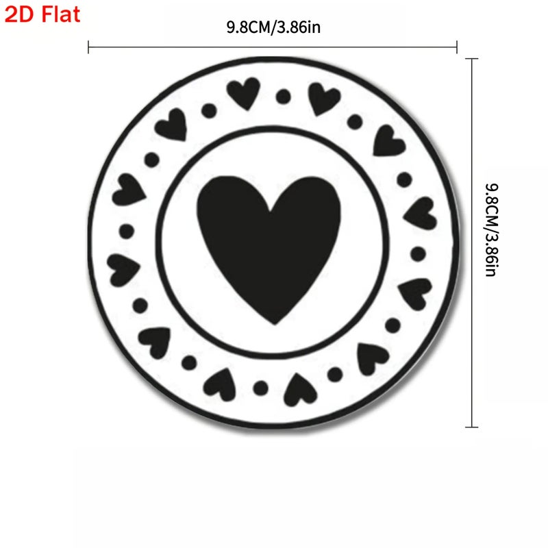 Set Of 6 Heart Shaped Wooden Coasters Heat Resistant Model A3166 - Image 5
