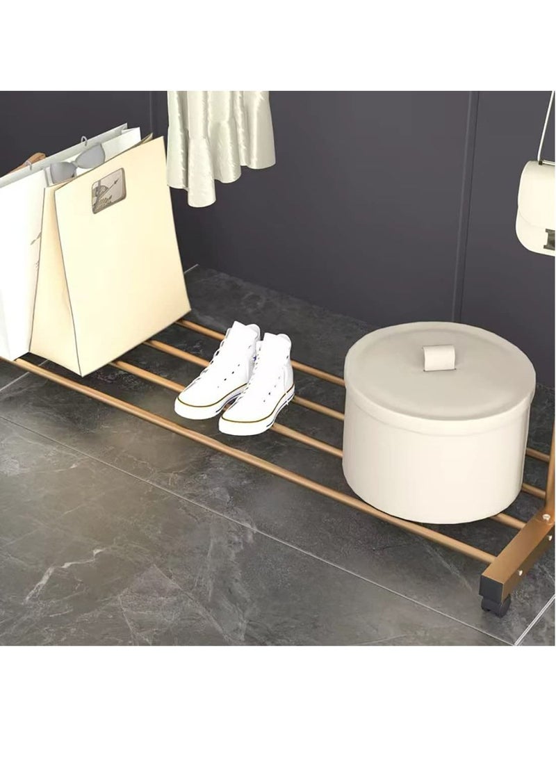 Modern Garment Rack, Clothes Rack Retail Display Clothes Hanger Stand, Freestanding Garment Rack, Easy Assemble Clothing Rack (Gold 1.2m)