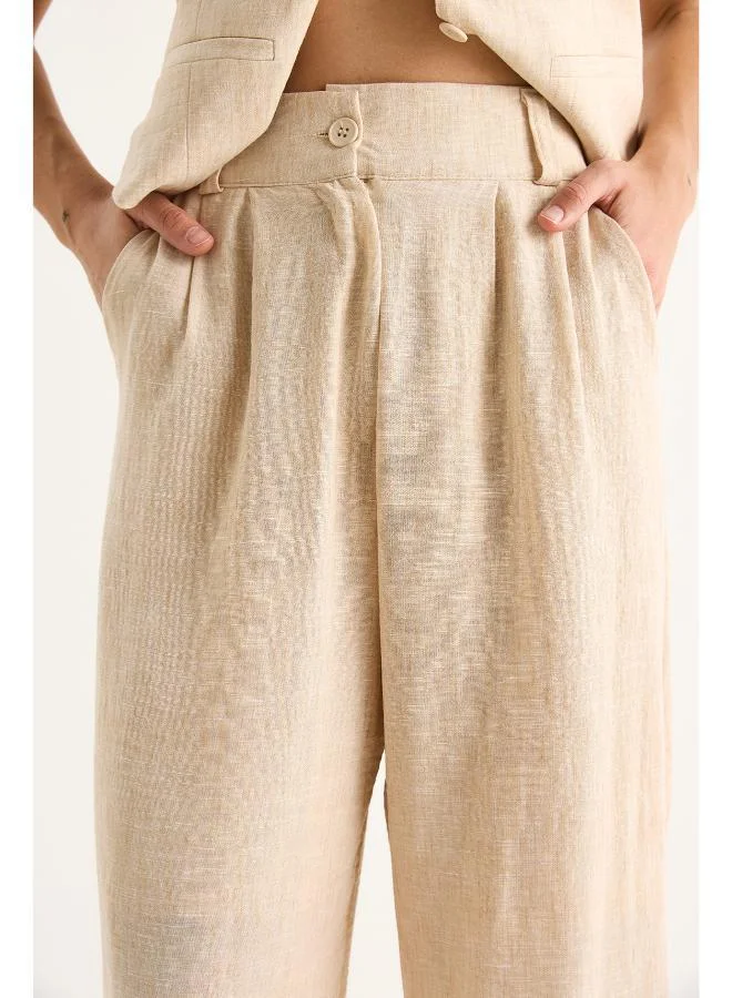 Ginger  Button Up Relaxed Fit Vest & Pant Coord Set for Women | Best Price UAE