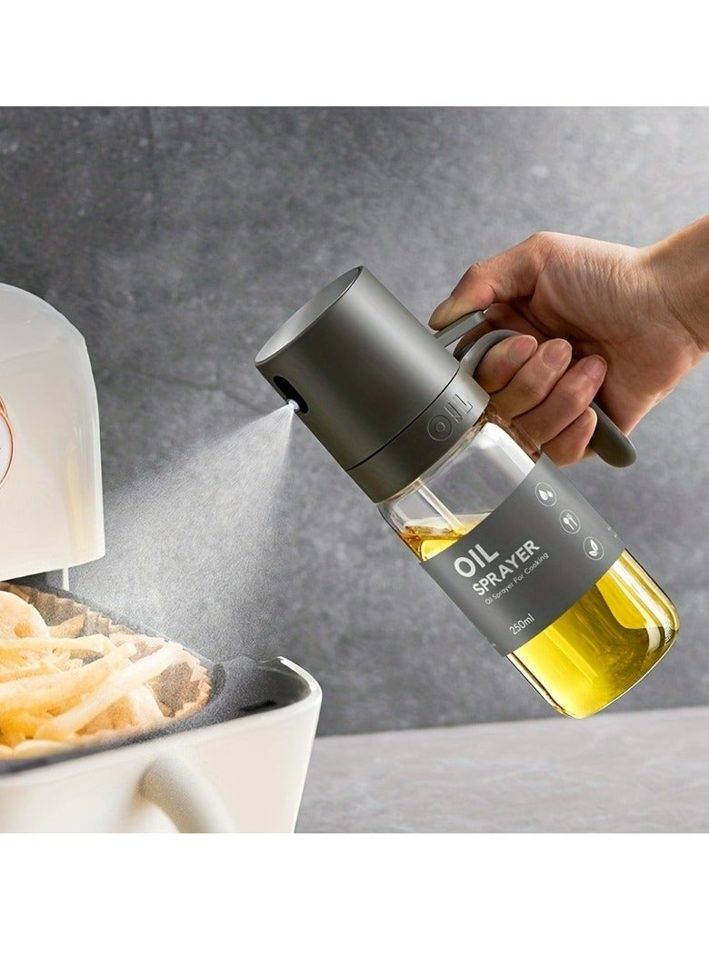 Oil Sprayer For Cooking, 8.5oz Glass Oil Spray Bottle, Oil Mister, Cooking Oil Sprayer, Olive Oil Sprayer, Oil Dispenser For Air Fryer, For Salad Making, Barbecue  - Image 1