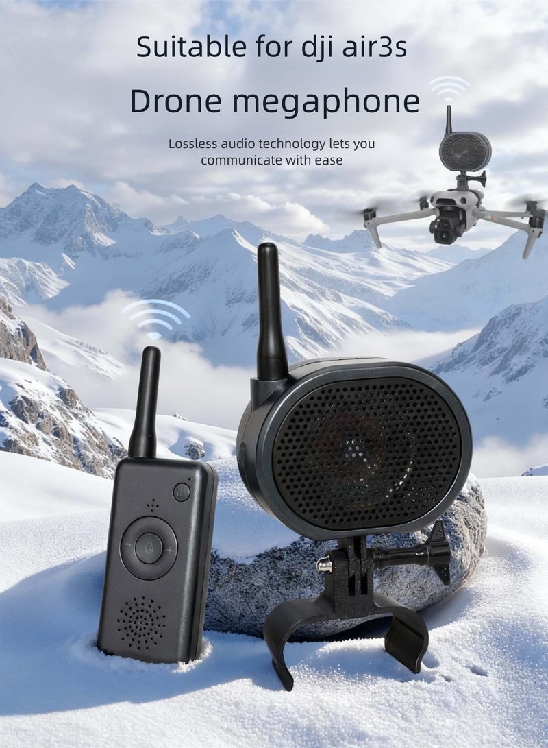لمكبر صوت للطائرة بدون طيار DJI AIR3/3S – مكبر قوي 120 ديسيبل، بعيد المدى، خفيف من مادة ABS، تركيب سريع - Image 2