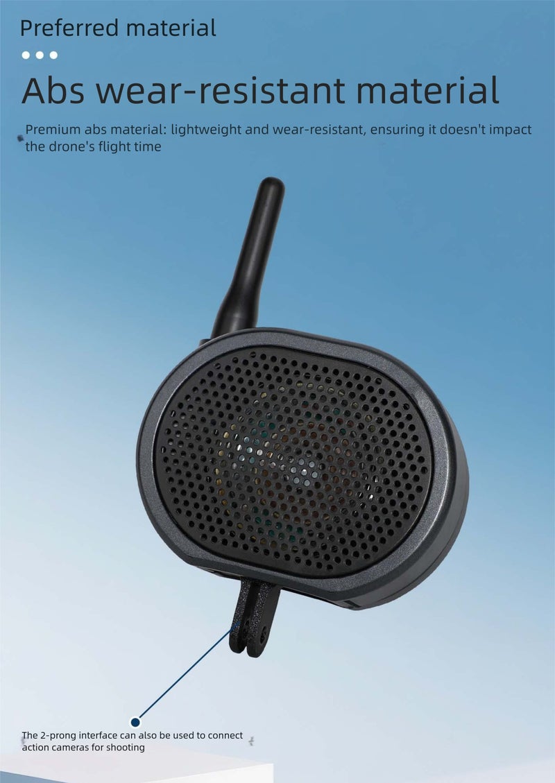 لمكبر صوت للطائرة بدون طيار DJI AIR3/3S – مكبر قوي 120 ديسيبل، بعيد المدى، خفيف من مادة ABS، تركيب سريع - Image 5