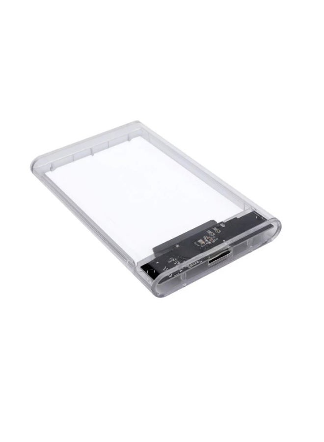 Usb3.0 Transparent Mobile Hard Drive Box 2.5-inch Laptop Case Sata Serial Port Disk Solid State Ssd-Color:Usb3.0-transparent  - Image 2