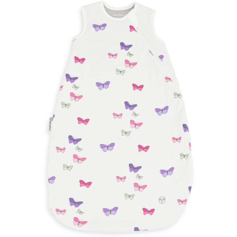Woolino Woolino Merino Wool and Organic Cotton Baby Sleeping Bag 4 Season Classic Sleep Sack TwoWay Zipper Sleep Bag for Baby and Toddler 1836 Months Butterfly 