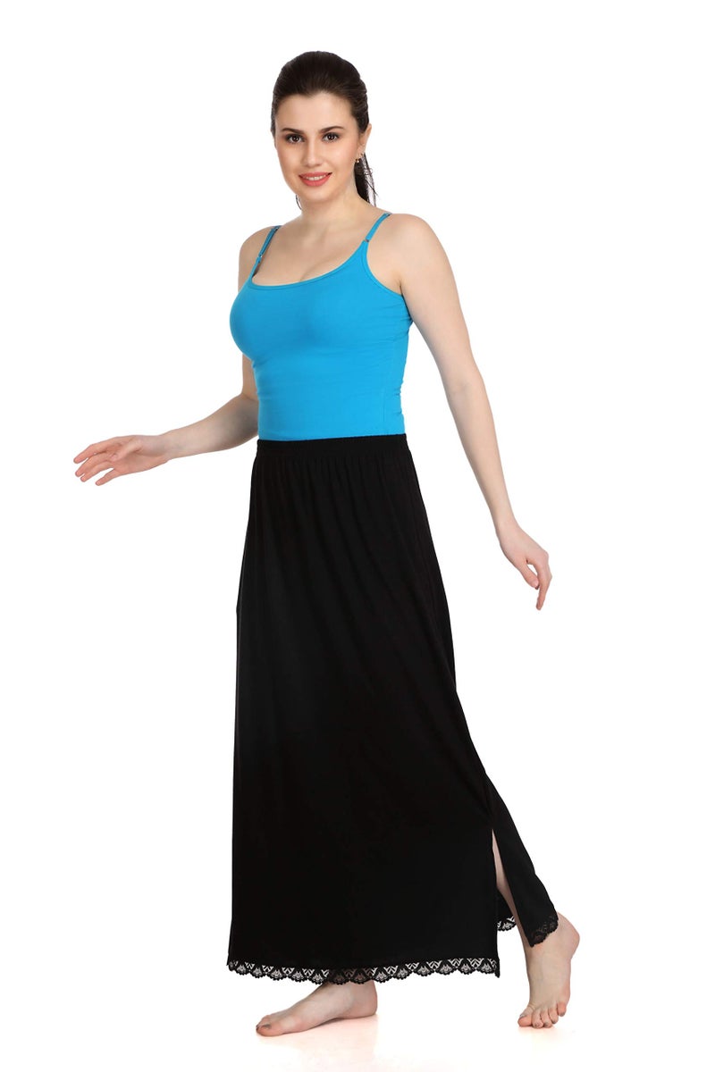 Splash Women Blended - Petticoat - Combo (Black + Skin, Free Size) - Image 3