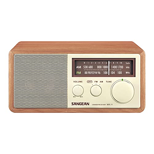 SANGEAN راديو سانيجان WR-11 بتصميم خشبي AM/FM للطاولة التناظرية - Image 2
