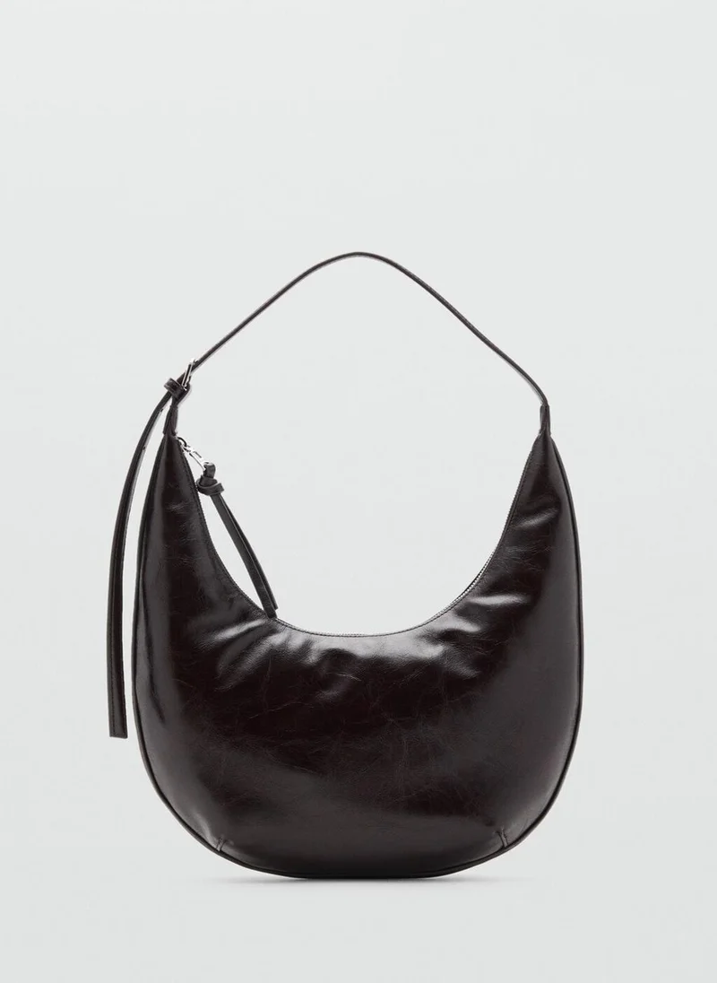 مانجو Medium oval shoulder bag
