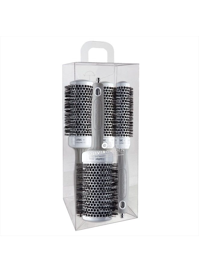 Olivia Garden Ceramic + Ion Round Thermal Hair Brush Set - Image 1