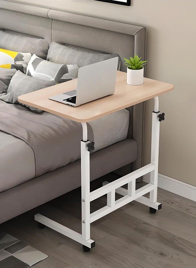 DubaiGallery Portable Medical Overbed Table, Mobile Bedside Sofa End Table Adjustable Height With Wheels Laptop Desk Hospital Nursing Table For Reading, Eating Breakfast - Image 2