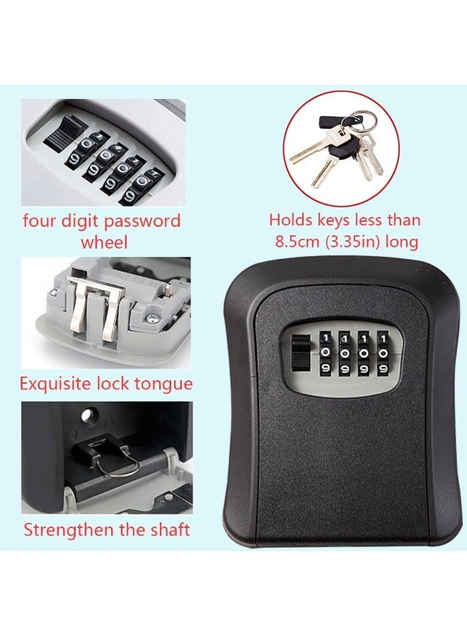 Plastic Key Box 4-Digit Resettable Code Black - Image 2