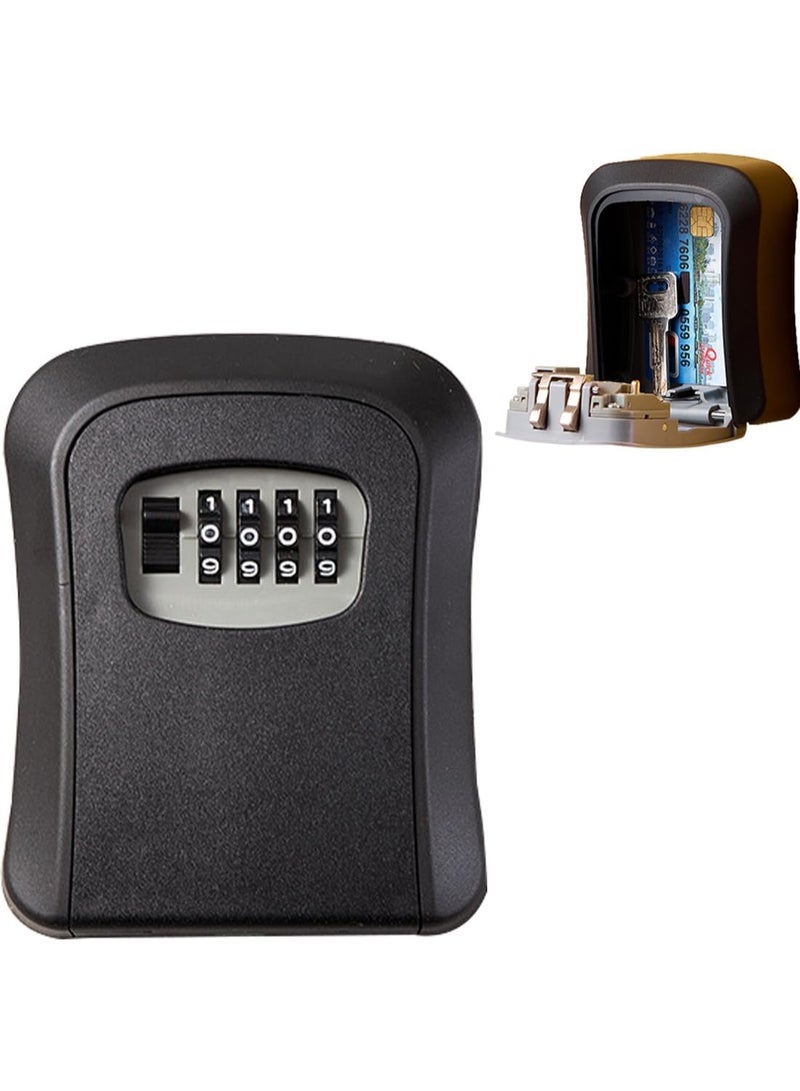 Plastic Key Box 4-Digit Resettable Code Black - Image 1