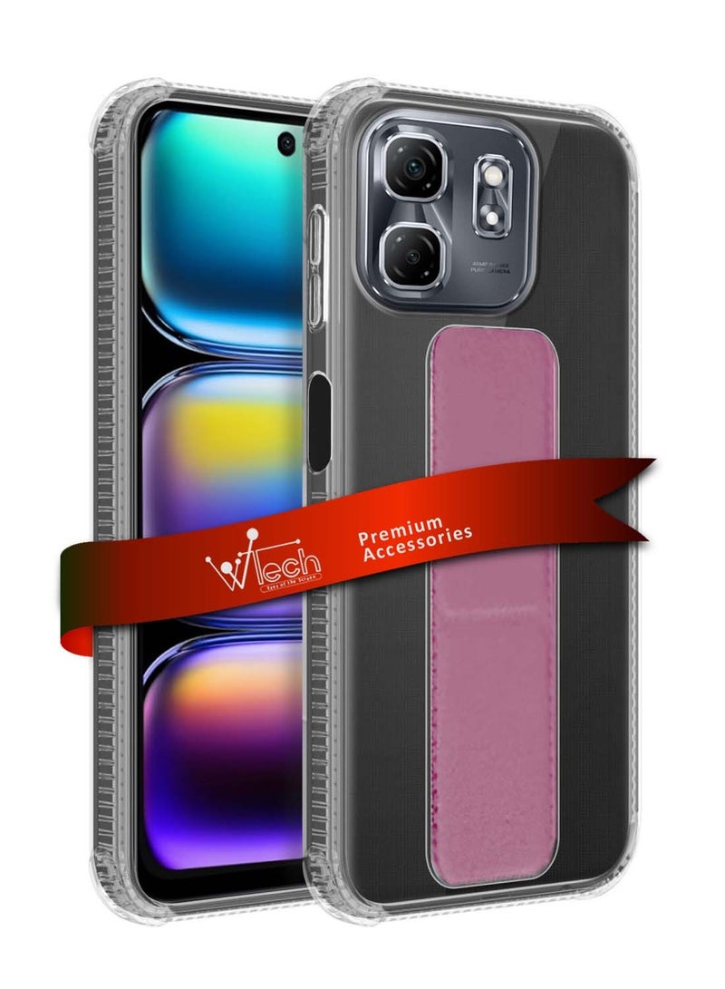 دبليو تيك غطاء وسادة هوت 50i / سمارت 9 4G 2024 TPU هوت 50i / سمارت 9 4G TPU غطاء وسادة هوائية - شفاف/وردي - Image 1