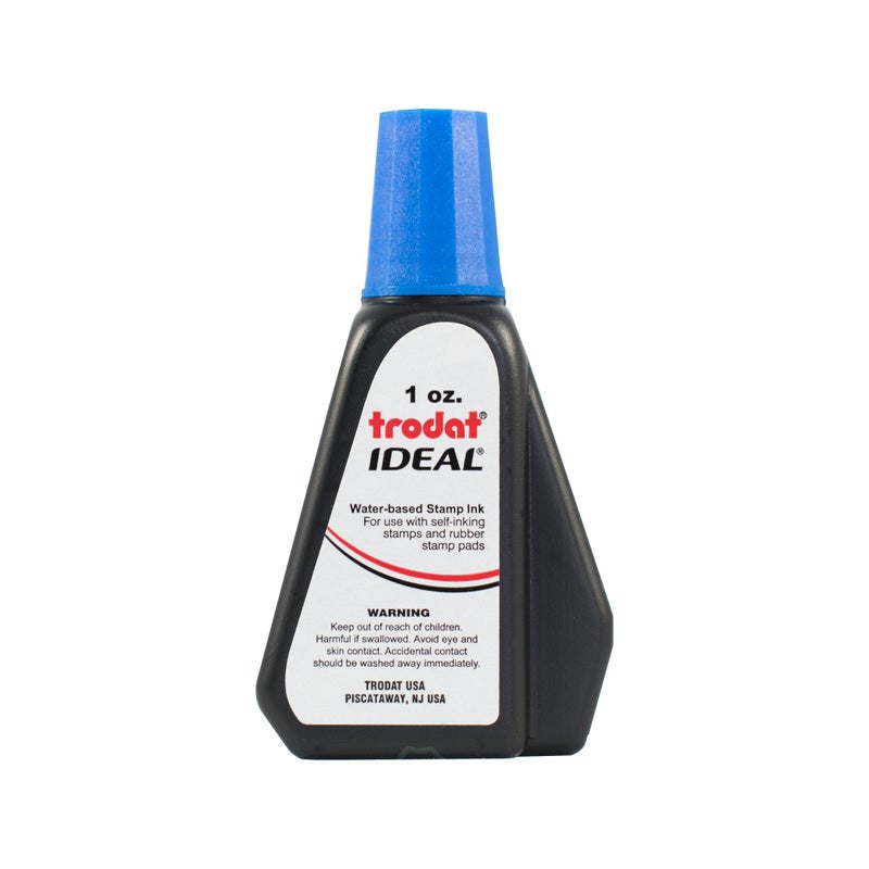 /Ideal 45175 premium replacement ink - Blue - 1 ounce bottle