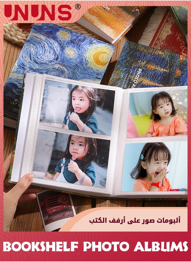 UNUNS Bookshelf Photo Albums,5x7 with 200 Pockets,Small Picture Album with Premium Leather Album Cover,Slip-in Mini Picture Book for Family Wedding Anniversary Baby Vacation Pictures  - Image 5