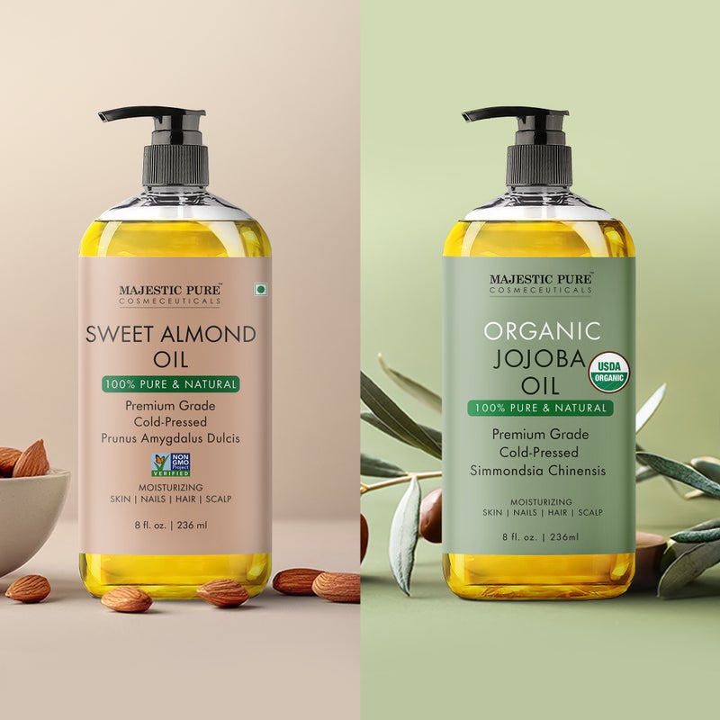 Majestic Pure Pack Of 2 ,MP Organic Almond And MP Org anic Jojoba Oil - Image 4