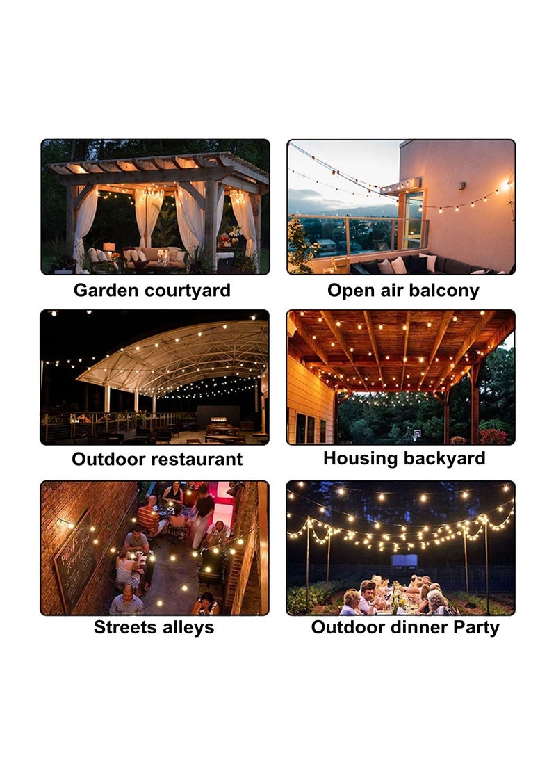 COOLBABY Outdoor Garden String Lights 25Ft G40 Outdoor Lights with 15 Bulbs 1 Spare Bulb for Backyard Balcony Cafe Party Home Decor Waterproof Patio Lights - pzsku/Z265728104706EF25122BZ/45/_/1692925036/02fd0aa9-092a-43c2-866d-a46bdddb0669