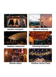 Cool Baby COOLBABY Outdoor Garden String Lights 25Ft G40 Outdoor Lights with 15 Bulbs 1 Spare Bulb for Backyard Balcony Cafe Party Home Decor Waterproof Patio Lights  - Image 5
