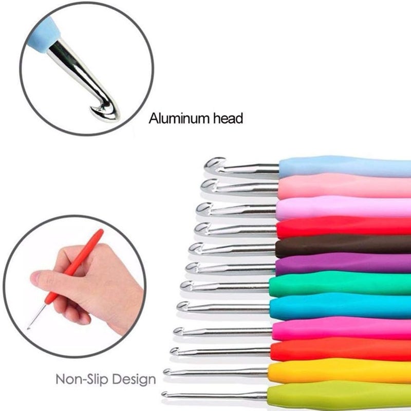 Volwco Smooth Knitting Needles Kit with Bag (Set of 14 Pieces, 2mm/B -10mm/N) - Image 5