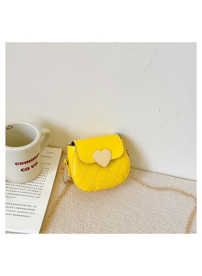 Girl princess small backpack crossbody bag cute handbag YELLOW（13*11*6cm） - Image 2