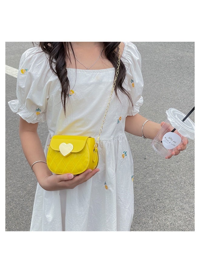 Girl princess small backpack crossbody bag cute handbag YELLOW（13*11*6cm） - Image 4