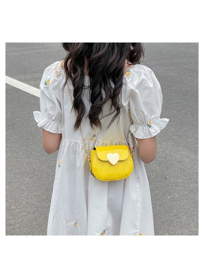 Girl princess small backpack crossbody bag cute handbag YELLOW（13*11*6cm） - Image 1