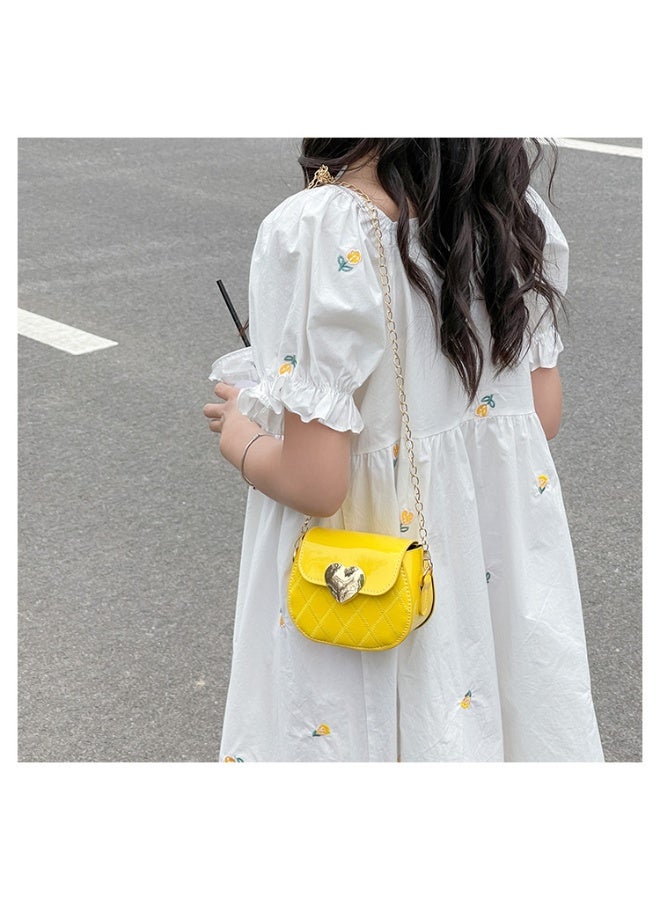 Girl princess small backpack crossbody bag cute handbag YELLOW（13*11*6cm） - Image 3