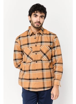 Selected Homme Men Regular Fit Checkered Long Sleeve Casual Shirt, Multicolor  - Image 1