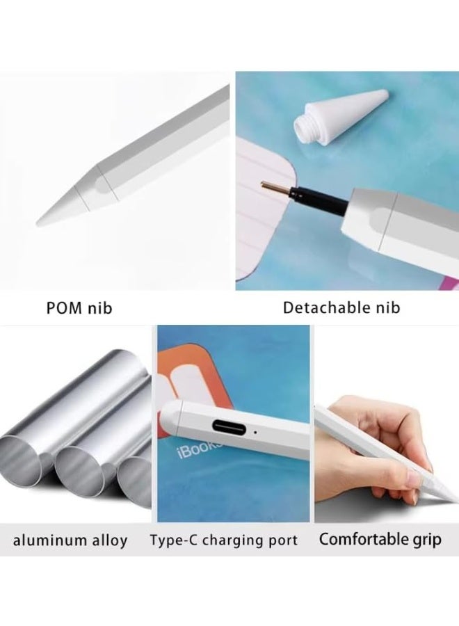 Universal Rechargeable Active Stylus Pen with POM Tip – Magnetic Touch Screen Pencil Compatible with iPad, iPhone, Samsung & Android Devices - Image 3