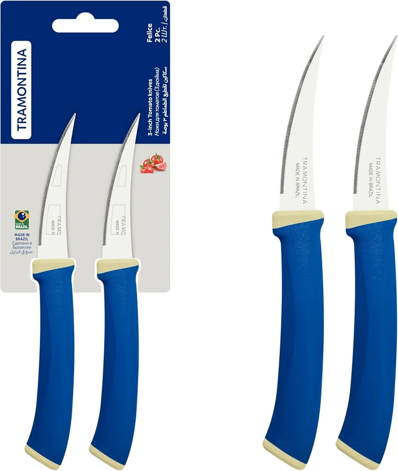 ترامونتينا 2 PCS Tomato Knives Set Felice - Blue