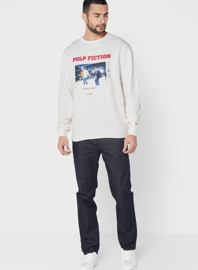 Pulp Fiction Pulp Fiction Drop Shoulder Sweatshirt