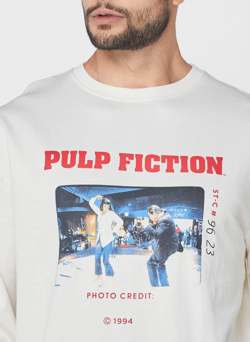 Pulp Fiction Pulp Fiction Drop Shoulder Sweatshirt