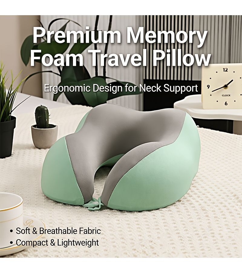 Classic Beige Cervical Pillow for Neck Support Travel Home Office Car - Image 2