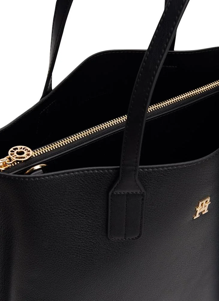 TOMMY HILFIGER Logo Detailed Top Handle Satchel