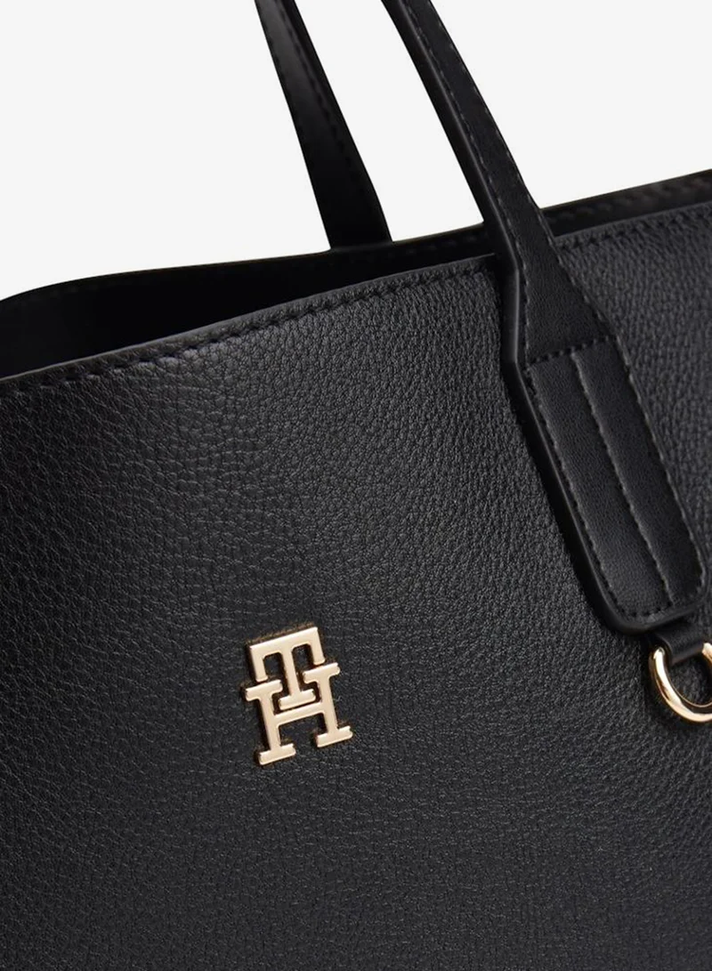 TOMMY HILFIGER Logo Detailed Top Handle Satchel